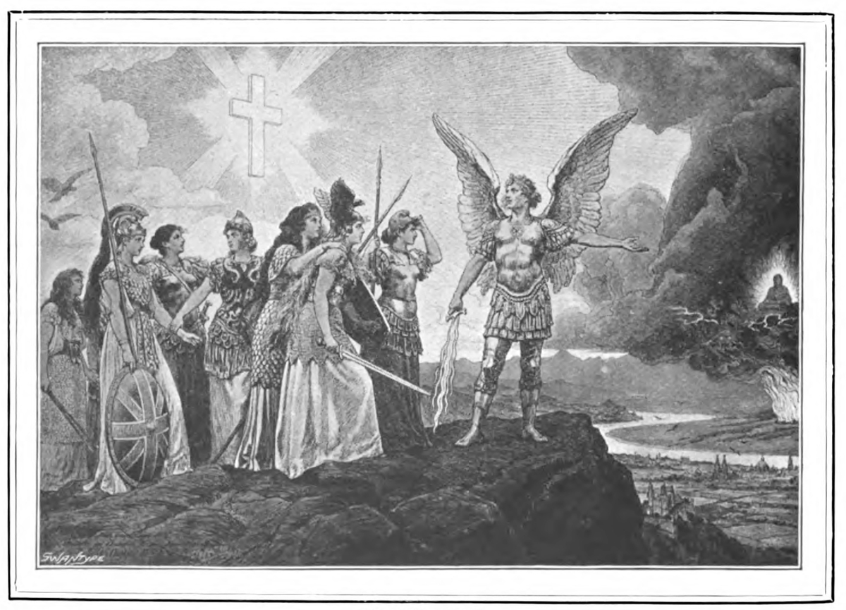 an image of The Yellow Peril, designed by Wilhelm II, c. 1895